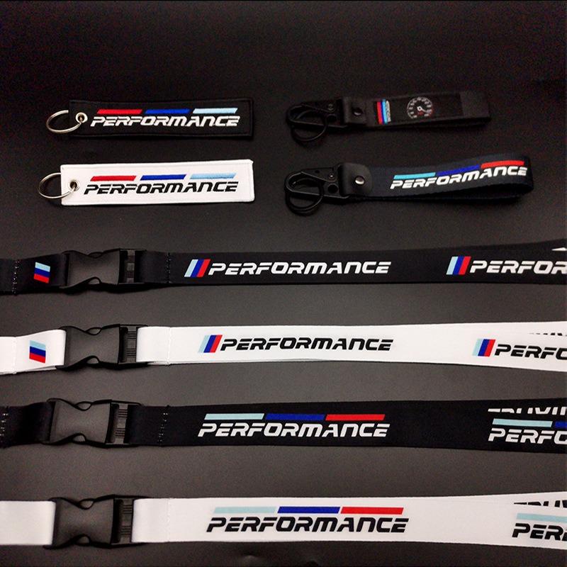 ZDNE2 BMW Emblem Nylon Lanyard Printing Style Long short Keychain For BMW M Performance E90 E60 E46 1 2 3 4 5 7 Series Accessories