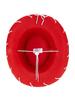 Red Adjustable Chin Strap Western Cowgirl Hat For Women Costume Party Halloween