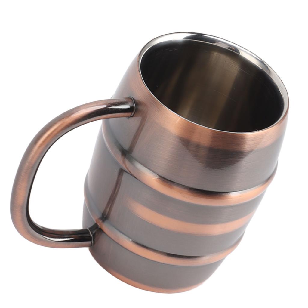 Stainless Steel Beer Mug Double Layer Insulation Multipurpose Safe Ergonomic Milk Tea Mug for Home