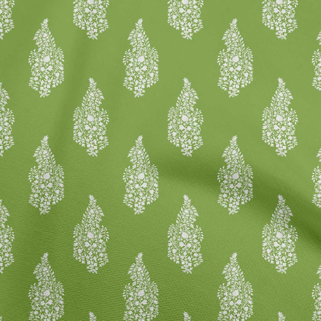 oneOone Georgette Viscose Green Fabric Block Sewing Fabric By The Yard Printed Diy Clothing Sewing Supplies 42 Inch