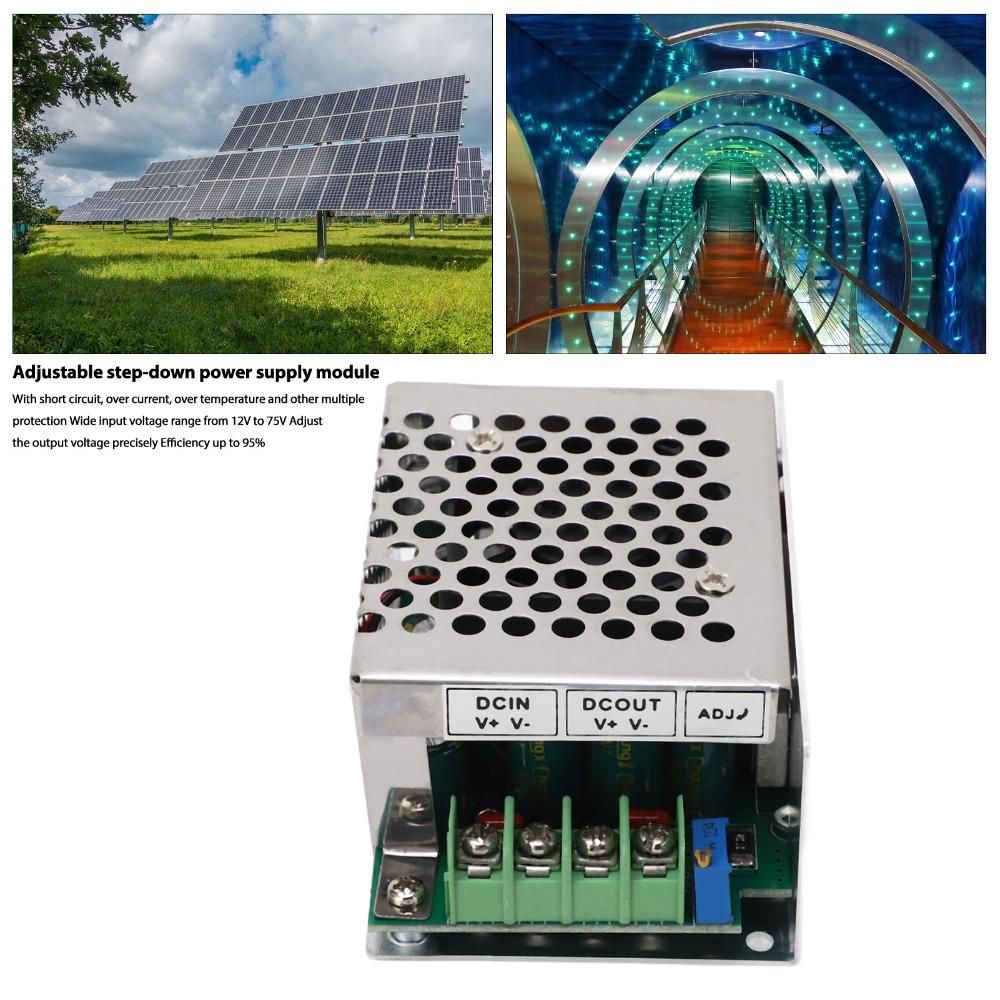 Adjustable DC To DC Converter DC12-75V To 2.5-50V Anti Reflow Step Down Module High Power Multiple Protection