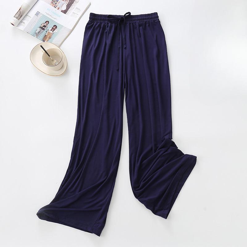 Modal Wijde Broek Dames Lente Zomer en Herfst Los Vallend Casual Vloervegende Broek Hoge Taille Rechte Broek Dans Oefenbroek