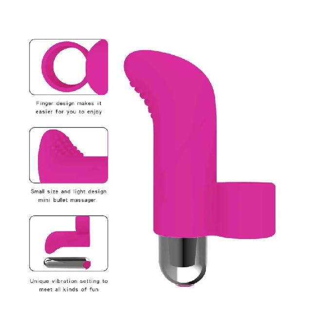 Silicone Charging Bullet Finger Vibrator Vibrating Spear Female Appliance Masturbation Device Sex Toy Supplies