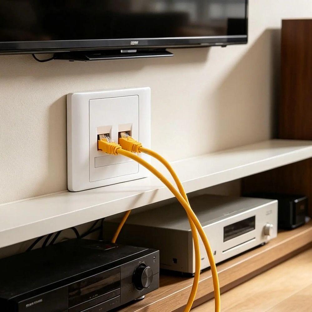 1Pcs 1/2/3/4 Port RJ45 Socket Outlet LAN Ethernet Cable Interface  LAN Cable Connection