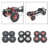 4 Pack of RC Tires and Wheels for 1/12 MN82 MN78 1/16 Car Spare Components