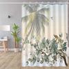 1Pc Tropical Rainforest Coconut Tree Pattern Shower Curtain, High End Elegant Bathroom Curtain, Bathroom Decoration Pattern