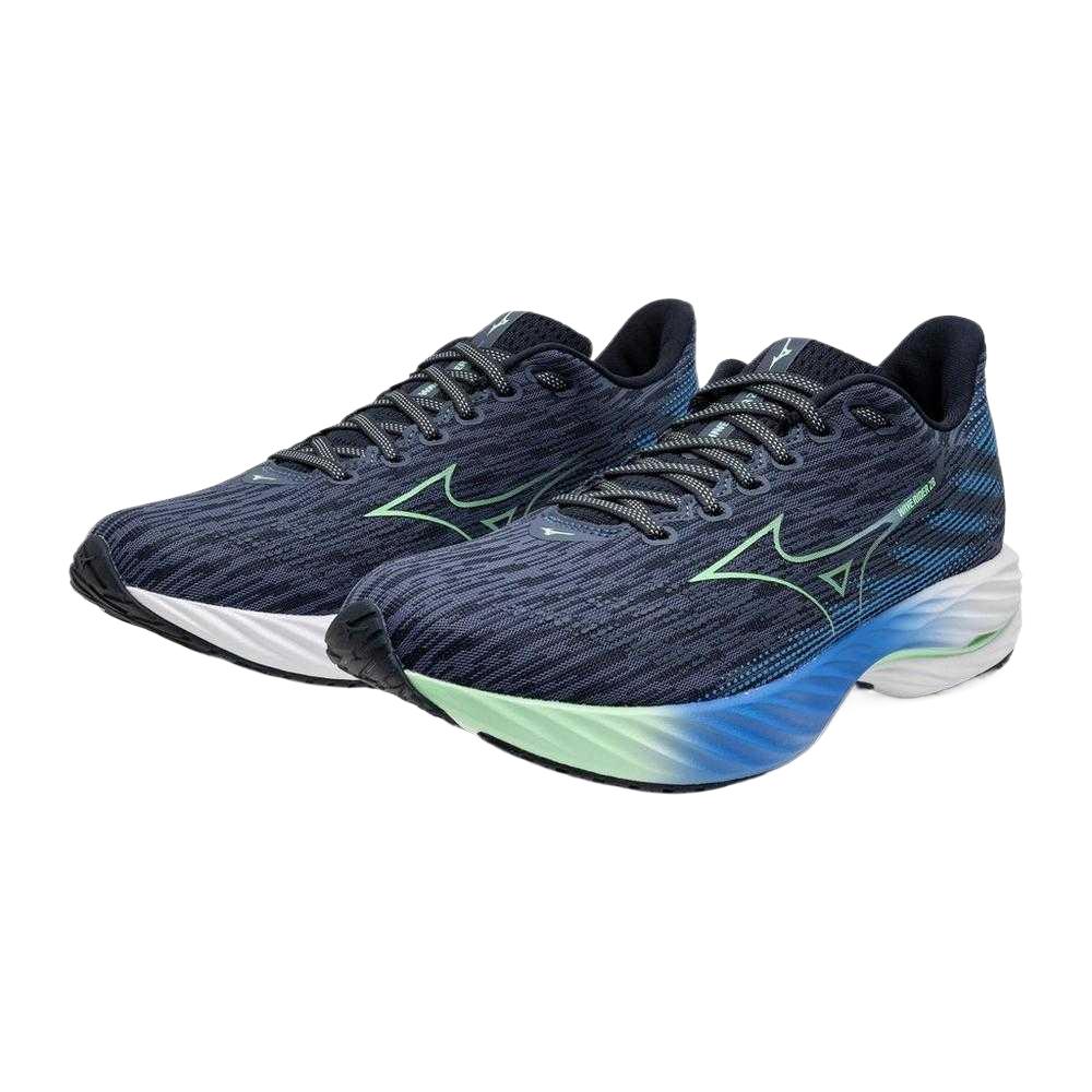 Mizuno Wave Rider 28 Fashion Non-Slip Low-Top Running Shoes Men Sneaker Vintage-Indigo 411456-8Z4S,J1GC240351