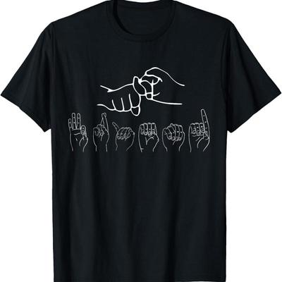 New Asl Friend Cute Themed Sign Language Pride T Shirt Made In Usa