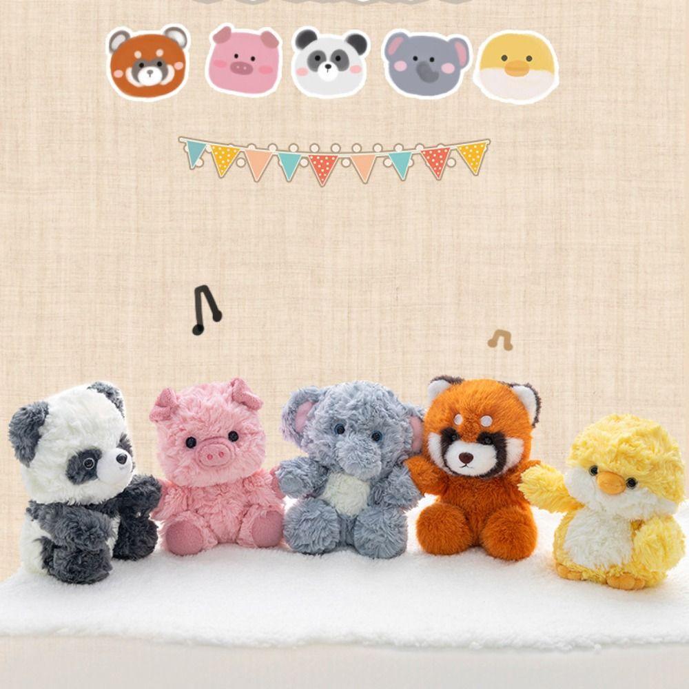 Little Bear Simulation Pig Plush Toy Chicken Elephant Plush Doll Raccoon Plush Doll  Home Decor