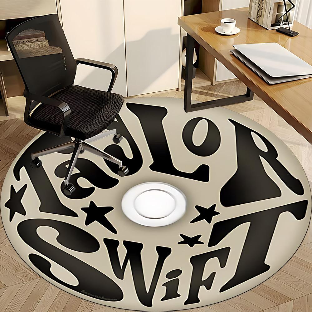 Music Star Taylor Swift Office Round Area Rug, Under Office Chairs Bedroom Living Room Home Decor a0908137