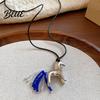 Pendant Necklace Alloy Horse Lightweight Hypoallergenic Men Women Sweater Fashion