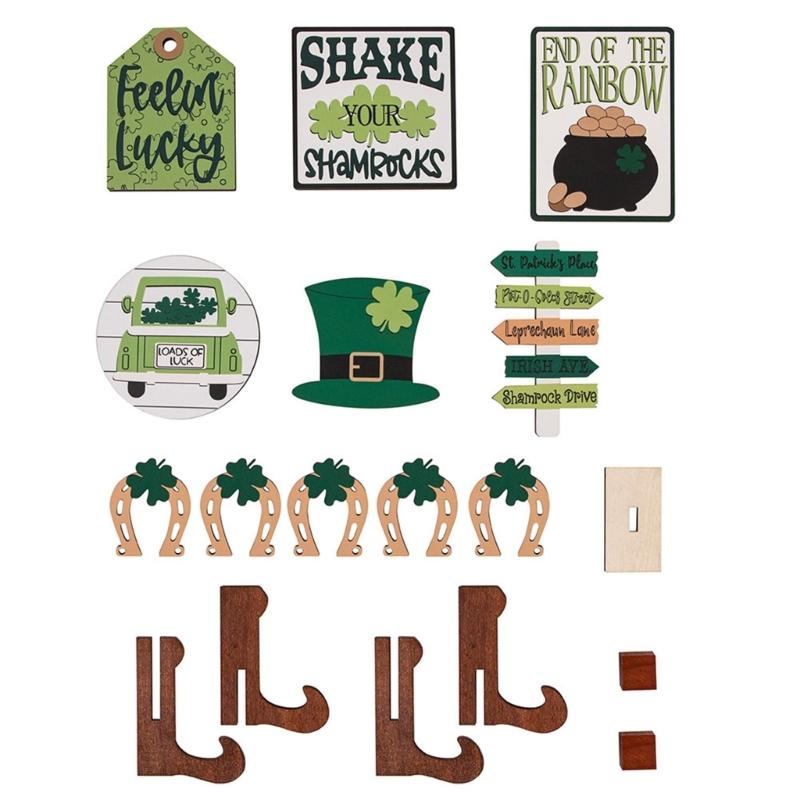 

Patricks Day Decor with Shamrock, Gnomes, Leprechaun s Hat 1
