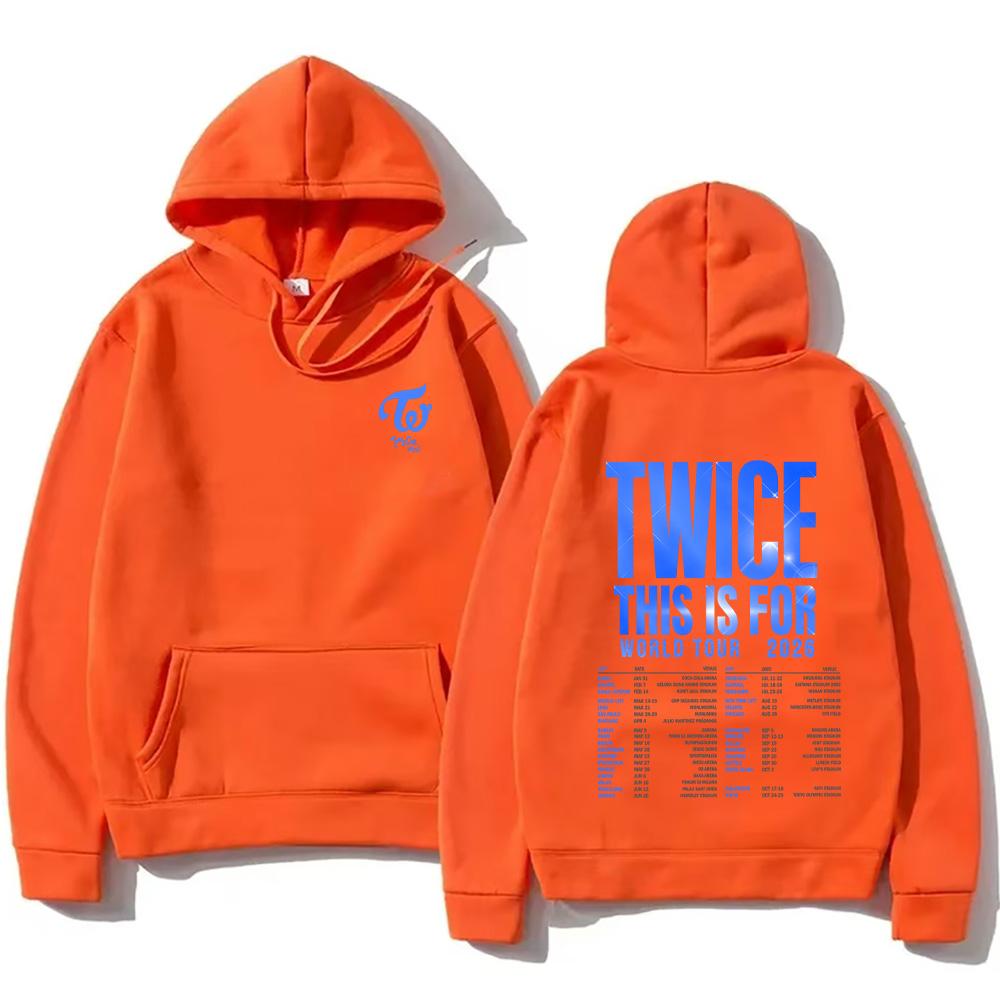 KPOP Twice Hoodies Twice Dies ist für die Welttournee 2026 Pullover Damen Herren Ästhetisches Grafik-Sweatshirt Kleidung