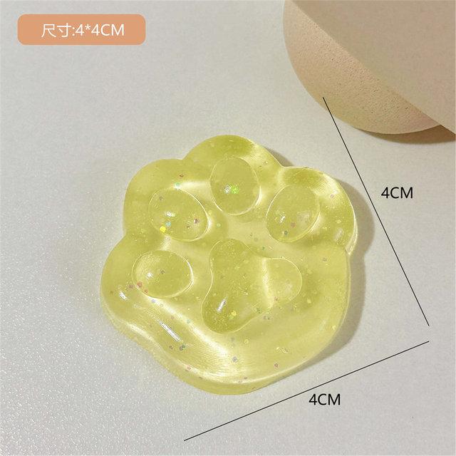 New Fidget Toy Mini Squishy Toys Mochi Ice Block Stress Ball Toy Kawaii Transparent Cube Cat Paw Fish Stress Relief Squeeze Toy