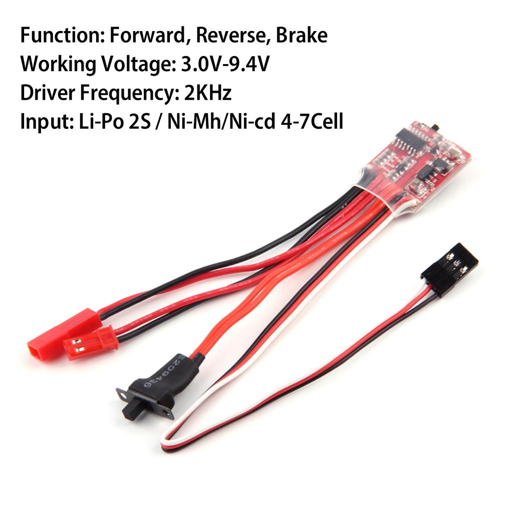 30A Bidirectional Brushed ESC for Remote Control Car Remote Control Boat with Brake Without Brake Switchable