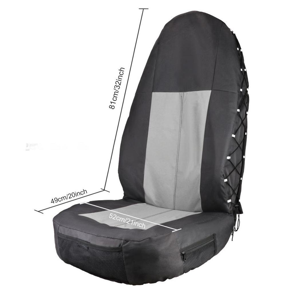Car Front Seat Cover with Back Organizer Auto Seat Protector for Gym Workout Running Swimming Beach and Hiking
