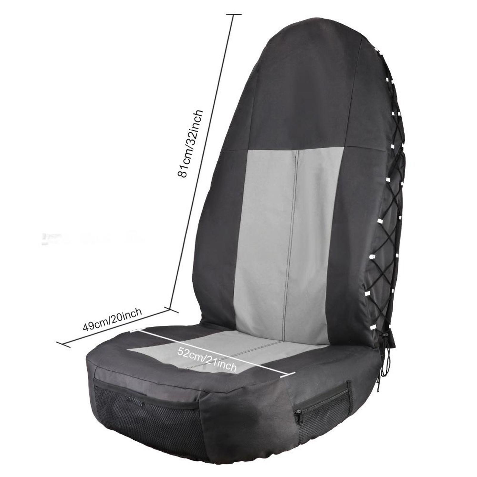 

Car Front Seat Cover with Back Organizer Auto Seat Protector for Gym Workout Running Swimming Beach and Hiking
