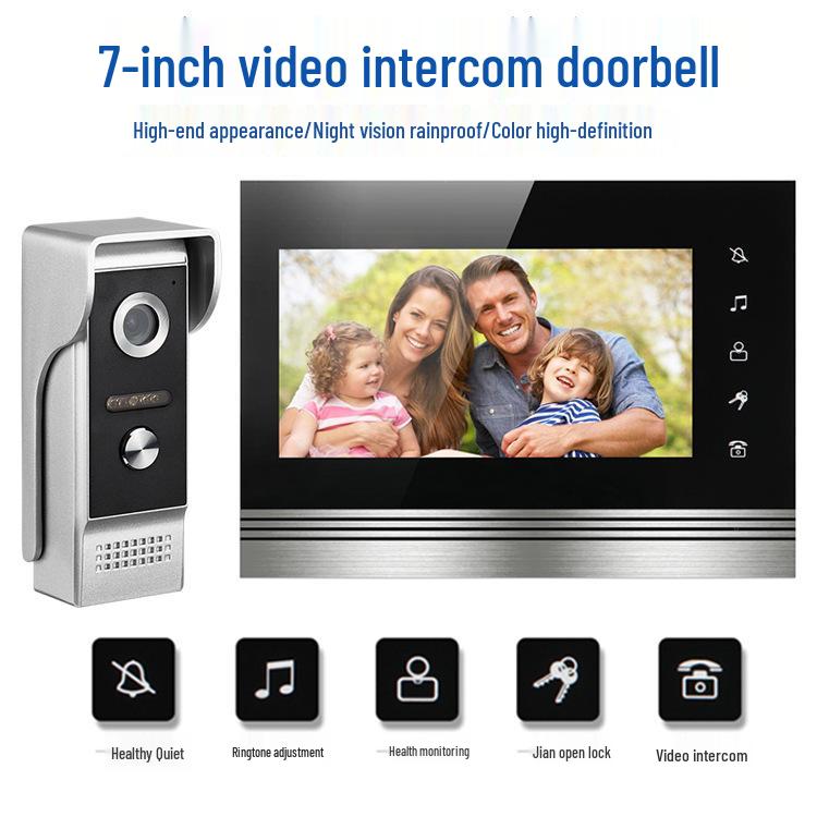 

7-дюймова кольорова відеодомофонна система для вілл та будівель No