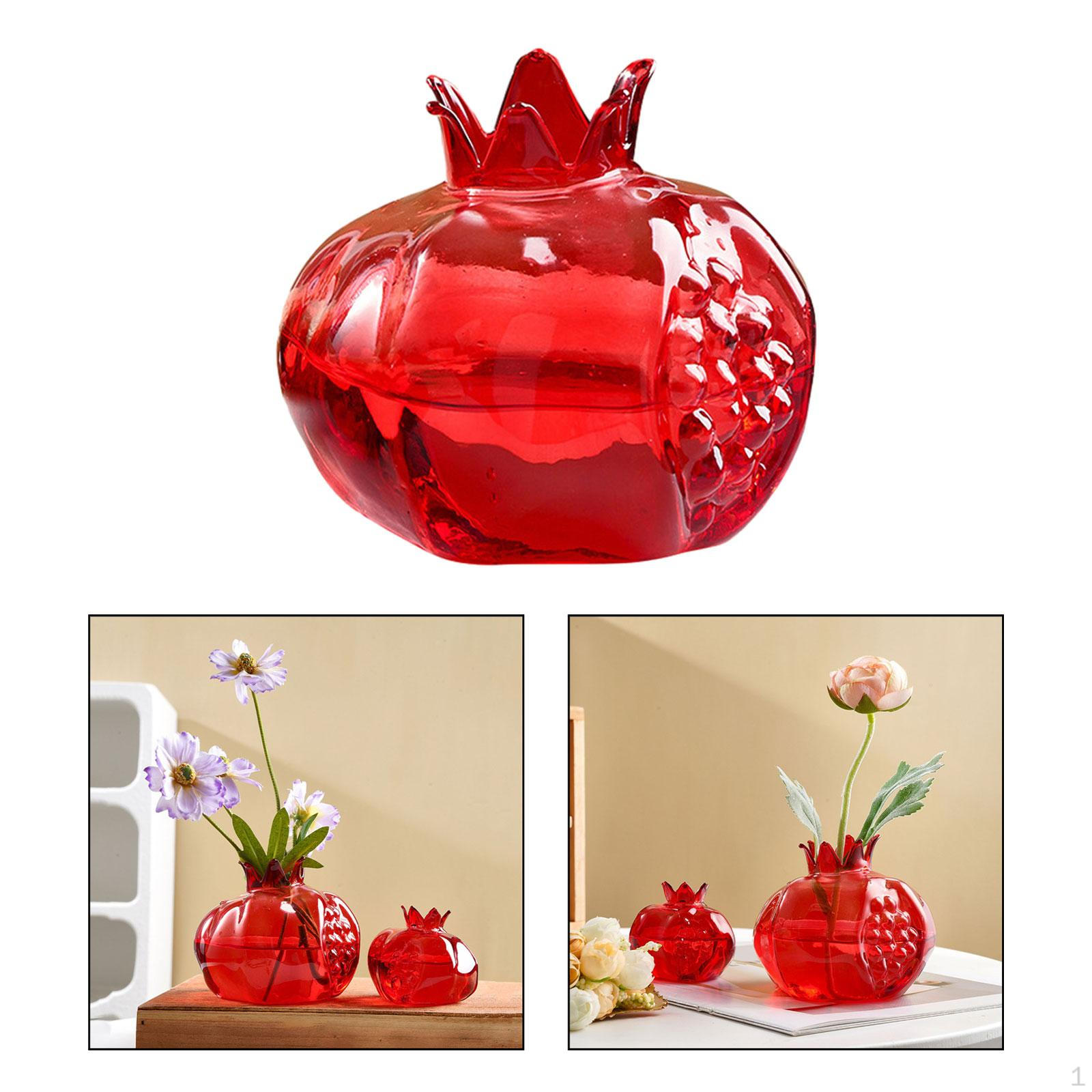 

Стеклянная ваза для цветов гидропонный горшок для растений декорирует бутон в форме граната на весну 6.2cmx5.5cm