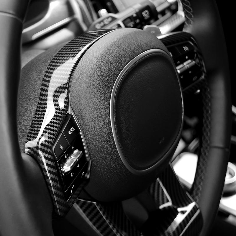 Carbon Fiber ABS Steering Wheel Switch Button Frame Decorative Cover Trim Interior Decal For Kia Sorento MQ4 -2026 LHD/RHD