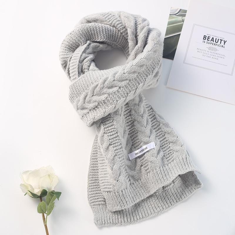 2025 Unisex Korean Style Soft Knitted Wool Neck Warmer for Students and Couples - Versatile for Autumn and Winter