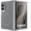 Case for Samsung Galaxy Z Fold 8, with Magnetic Circle - Translucent Gray - 2 Tempered Glasses