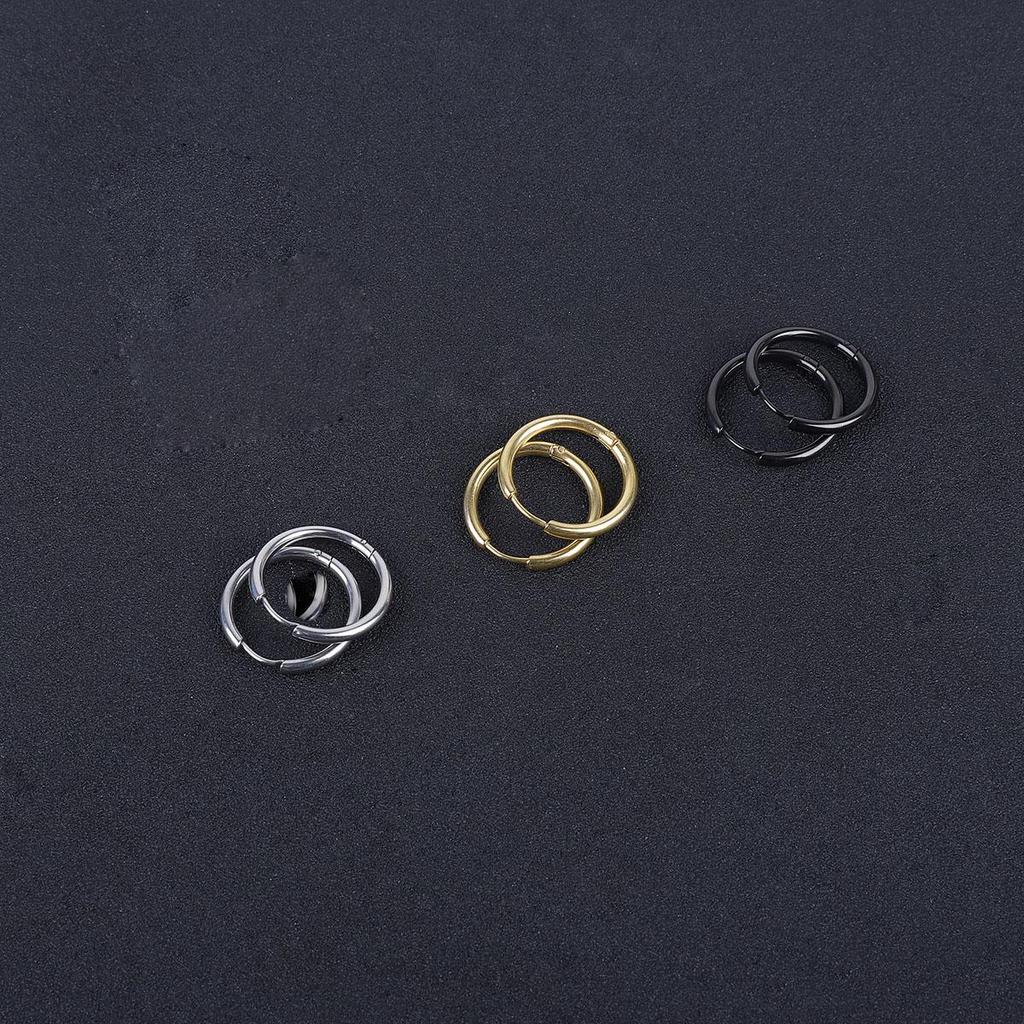 1Pcs Circle Hoop Earring for Women Men Ear Rings Ear Huggie 6-18mm