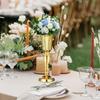 Decorative Flower Vase, Floral Arrangements, Luxurious Elegant Gold Metal Vase for Living Room,