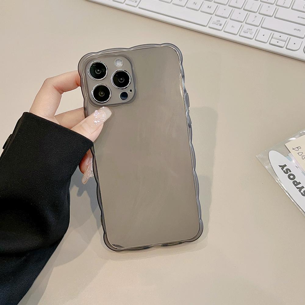 

Simple Ins Large Waves Suitable for IPhone14pro Max Apple 15 Mobile Phone Case 11 Color Transparent 13 All Inclusive 16 Soft 12pro