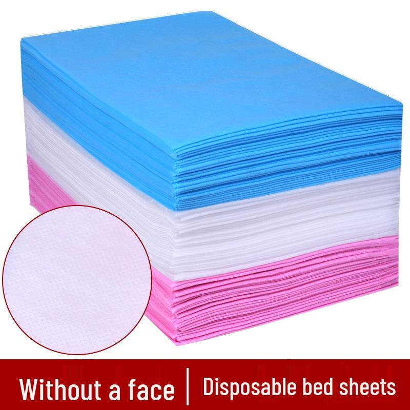 Thick Disposable Non-Woven Waterproof & Oilproof Bed Sheets with Face Hole for Salons