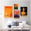 Visit Bangkok Thailand Travel Canvas Paintings Vintage Wall Pictures Kraft Posters Coated Wall Stickers Home Decoration Gift
