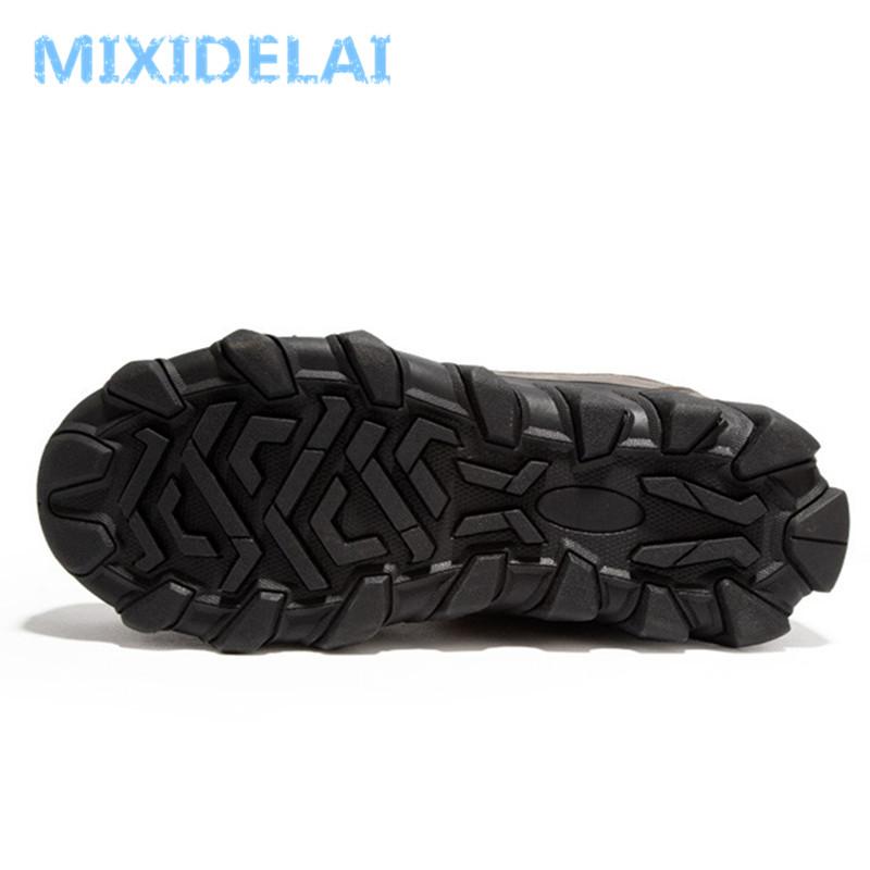 MIXIDELAI  New Men Boots Winter Outdoor Sneakers Mens Snow Boots Keep Warm Plush Boots Plush Ankle Snow Work Casual Shoes