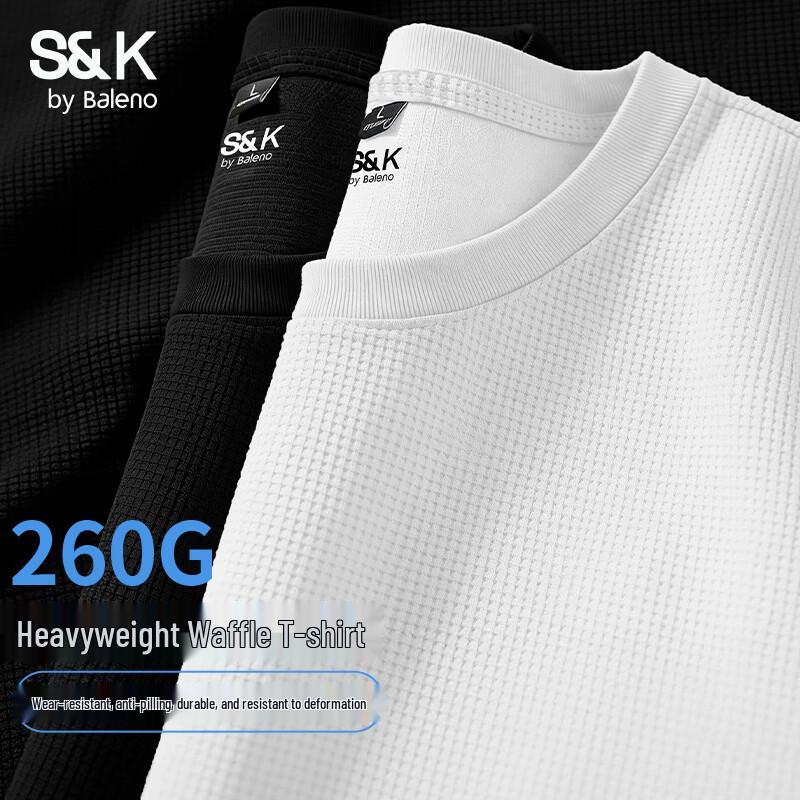 Baleno S&K Men's Waffle Knit Short-Sleeve T-Shirt