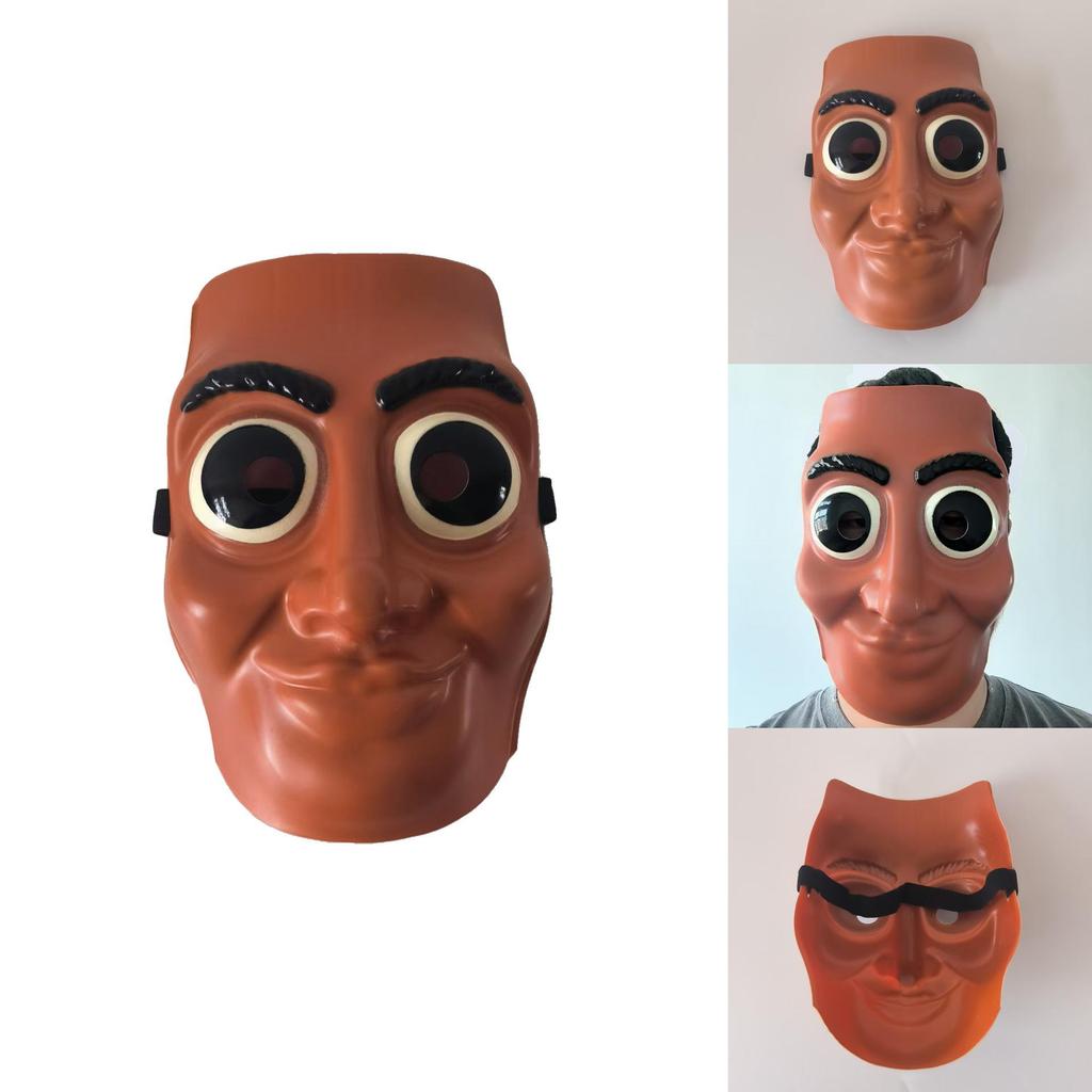 Tungtungtungsahur Plastic Cartoon Mask With Smiling Face For Couple Costume Fun