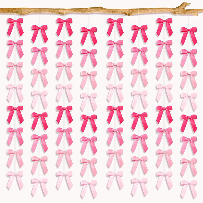 1pcs Satin Ribbon Bow Hanging Garland Bow Party Decortion Girls Bow Birthday Baby Shower Bridal Shower Bachelorette Party Decora