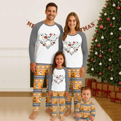 Passende Familiensets, Pyjamas, Loungewear-Outfits, passende Langarmoberteile und Hosen für die Familie