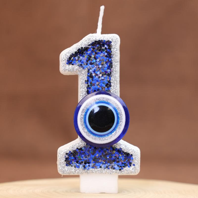 Digitale Geburtstagskerze, Kuchendekoration, Party, handgefertigt, DIY, digitale Kerze, Teufelsauge