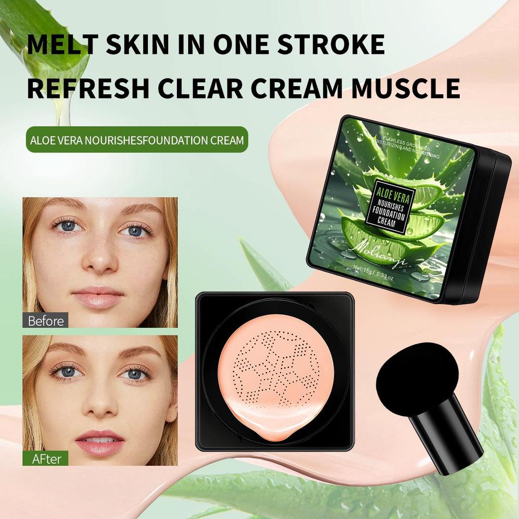 Exclusive Mushroom Head Cushion Waterproof CC Foundation & Concealer BB Cream Nude Makeup