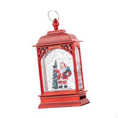 Weihnachten Schneekugel Dekoration Basteln Glitzernde Beleuchtete Laterne Nachtlicht