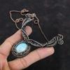 Larimar Necklace Copper Wire Wrapped Jewelry Natural Gemstone Necklace Copper Necklace Handmade Jewelry Wire Wrap Necklace Gifts For Mother