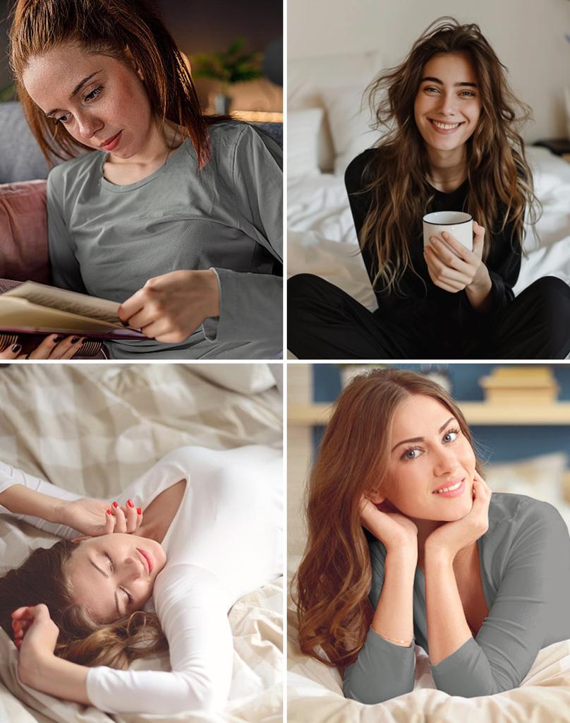 Warme Wärme Oben und Unten Kälteschutz Gebürstet Langarm Thermisch Für Feuchtigkeit Wärmeerzeugend [INNERSY] Unterwäsche, Tech, Damen Set, Unterwäsche,