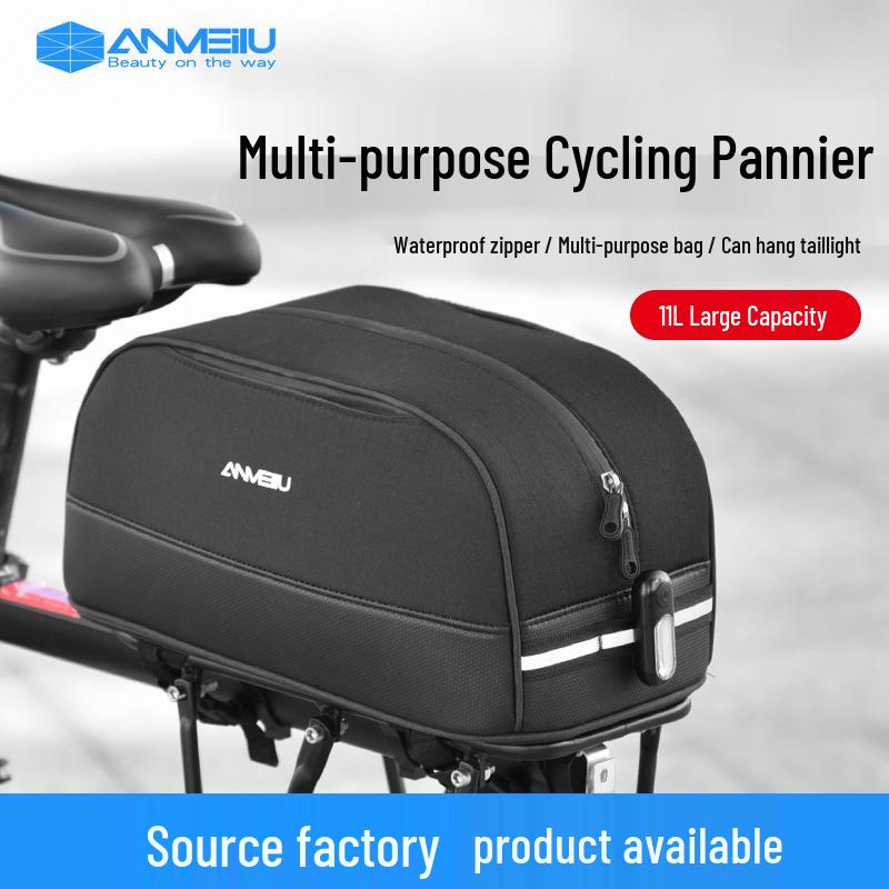 Bicycle & Scooter Rear Seat Pannier: Battery & Storage Tail Bag for Mountain Bikes & Motorcycles