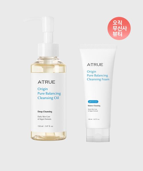 Atrue Origin Pure Balancing Cleansing Oil & Foam Set none
