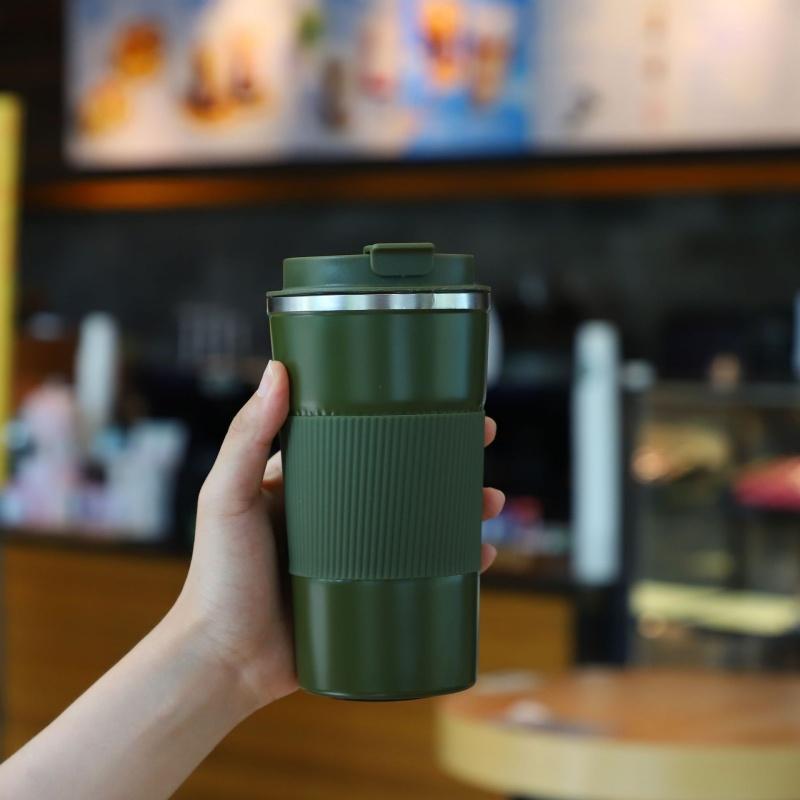 510ML Stainless Steel Coffee Cup Car Vacuum Flask Hot/Cold Drinks Travel Insulated Cup Travel Household Sports Drinking Utensil