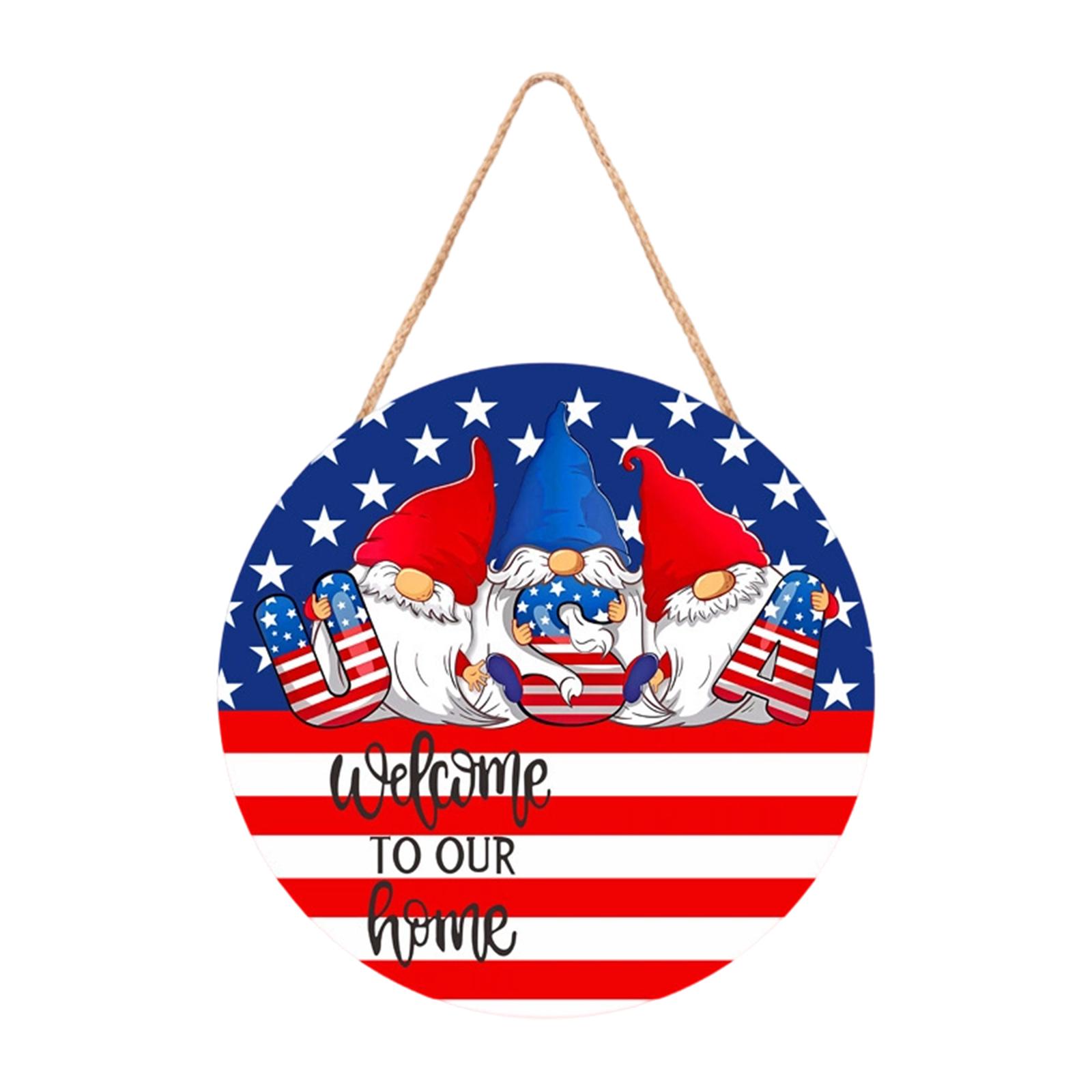 Independence Day, Flag Day, Door Hanging Decoration, Wooden Crafts, Ornaments, Pendants One Size