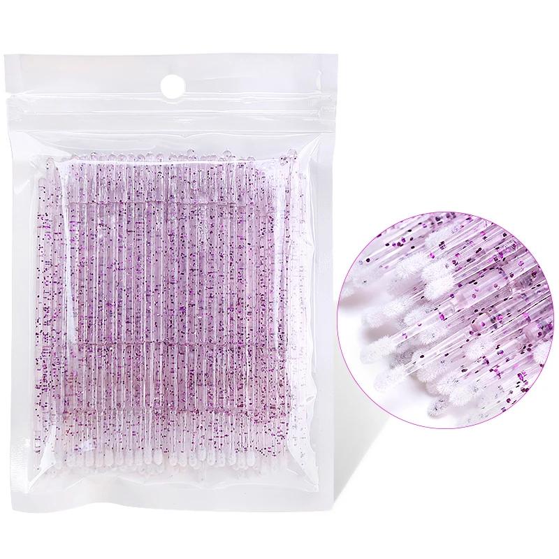 50/100Pcs Brushes Lipstick ApplicatorWands Eyelashes Extension Makeup Brushes Lip Brush CrystalT ools Eyelash Disposable Makeup