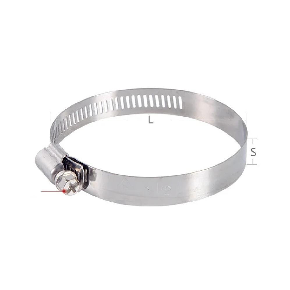 Adjustable Pipe Clamps 201 Stainless Steel Hose Clips Fuel Hose Clamps for Pipe Worm Drive Durable Anti-oxidation 8-300mm
