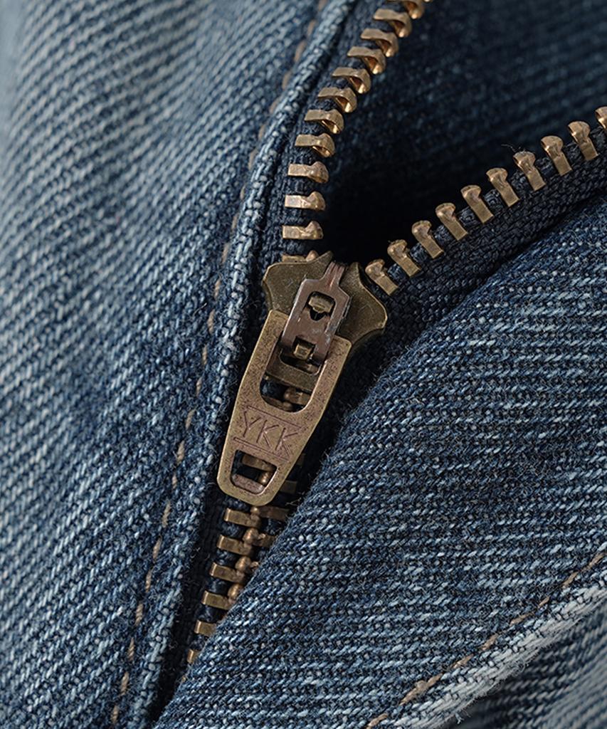 Descheuis Everyday Single-Pleat Carpenter Bermuda Denim Pants Vintage Blue (Type B)