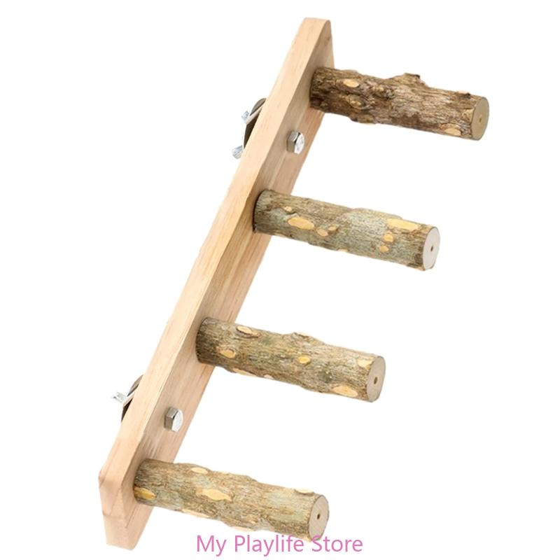

4/6/8-ступенчатая лестница Интерактивная игрушка для птиц, попугаев, лестница для клетки хомяка, игрушка для лазания и стачивания когтей, аксессуары для птиц