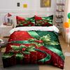 Elegant Festive Holly Bedding Sets Duvet Cover Sets Duvet Covers Pillowcases(1*Duvet Cover 2*Pillowcases Without Duvet Insert)
